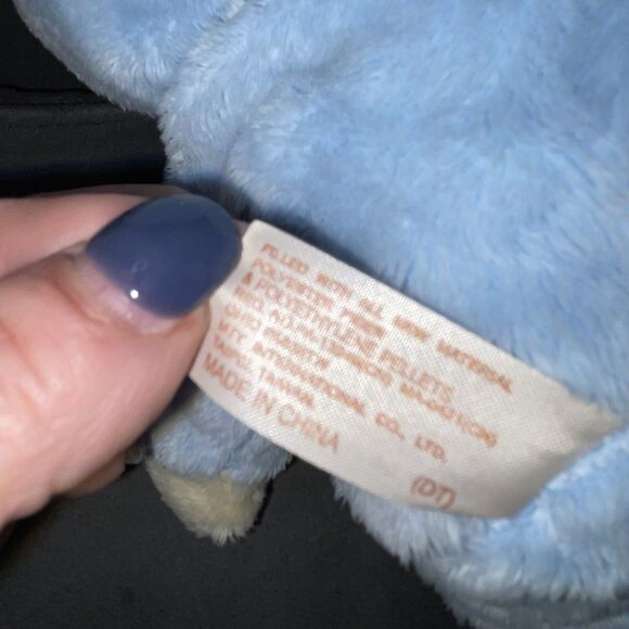 Dan Dee Plush Bunny Rabbit Stuffed Animal Baby Shower Gift Ribbon Nursery Blue - Picture 9 of 10